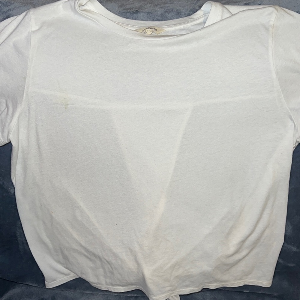 Madewell white tie back top